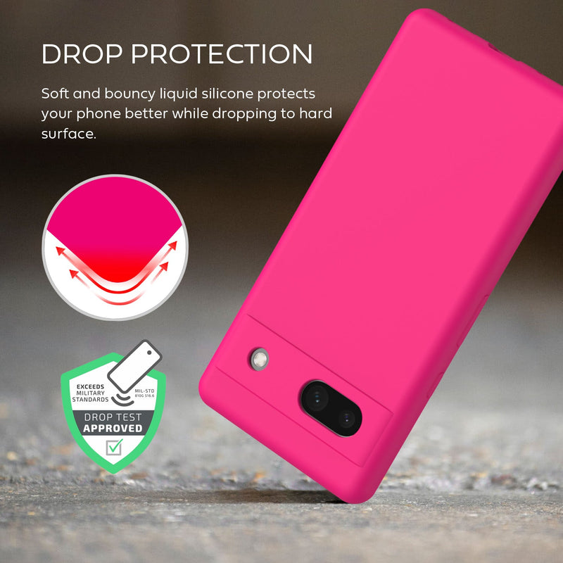 Tough On Google Pixel 7a Silicone Case Hot Pink