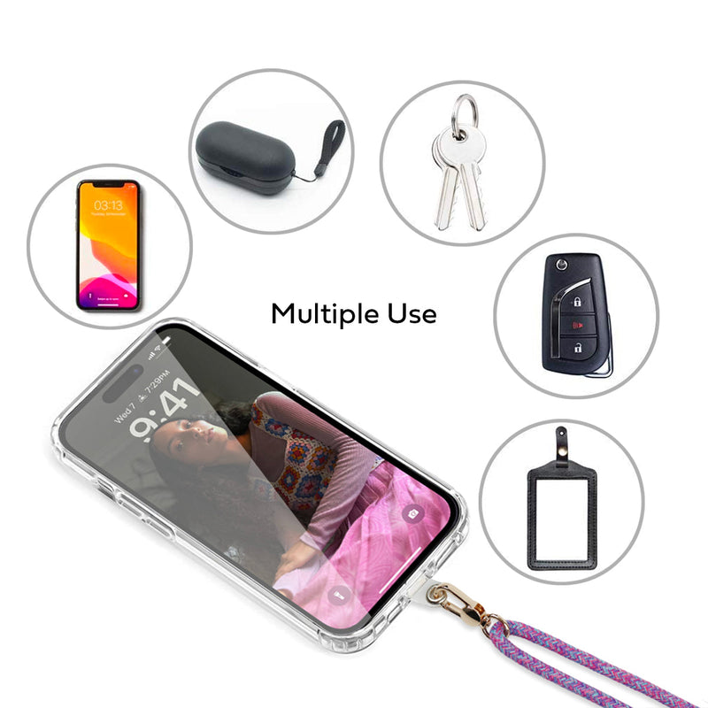 Tough On CrossBody Rope Phone Strap with Card Lavender
