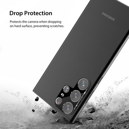 Tough On Samsung Galaxy S23 Ultra Rear Camera Protector Tempered Glass Black