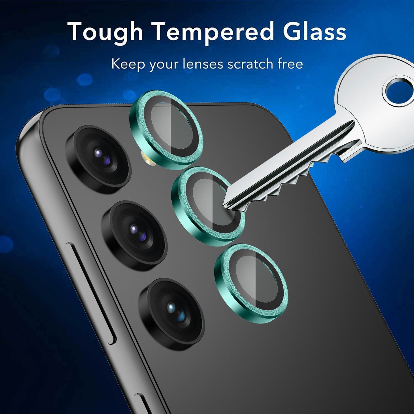 Tough On Samsung Galaxy S23 / S23 Plus Rear Camera Lens Protector Green