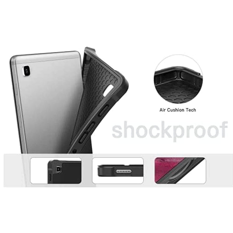Tough On Samsung Galaxy Tab A7 Lite 8.7" Smart Cover Case Black