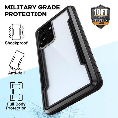 Tough On Samsung Galaxy S21 Ultra 5G Case Iron Shield Black