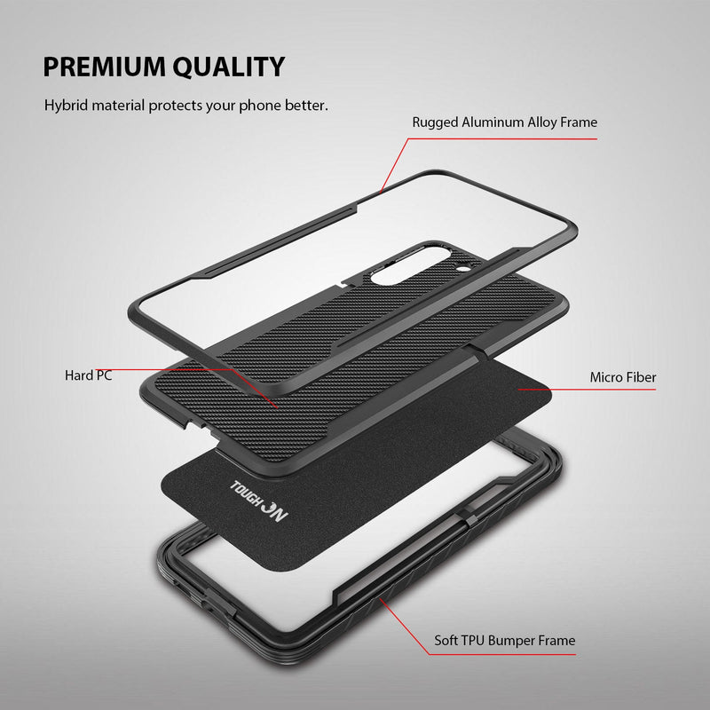 Tough On Samsung Galaxy S23 Plus 5G Case Iron Shield Carbon Fiber