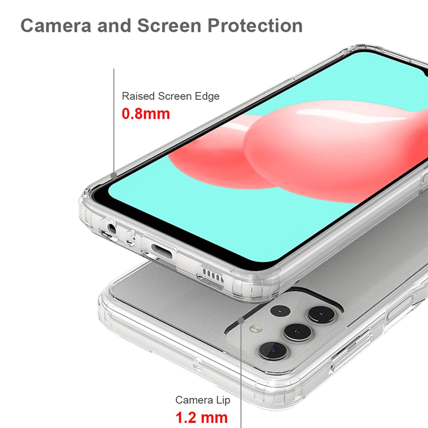 Tough On Samsung Galaxy A32 4G Case Tough Essential Clear