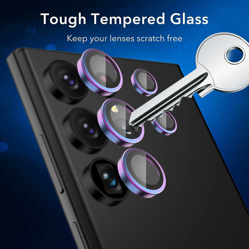 Tough On Samsung Galaxy S23 Ultra Rear Camera Lens Protector Iridescent