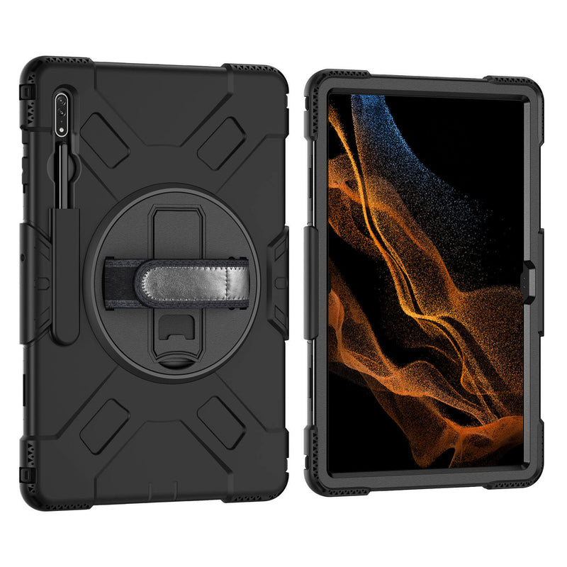Tough On Samsung Galaxy Tab S9 Ultra / S8 Ultra Case Rugged Protection Black