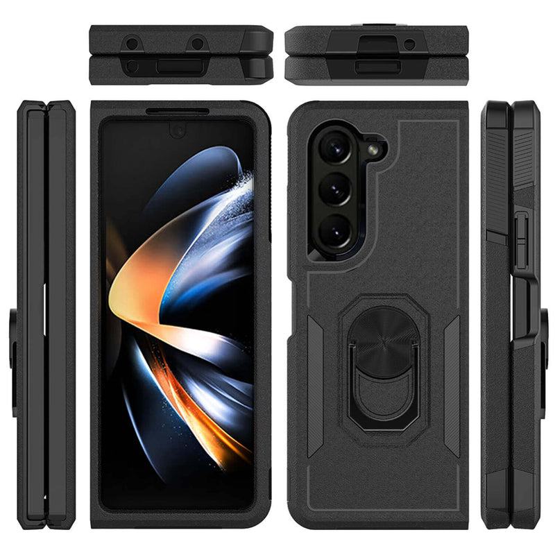 Tough On Samsung Galaxy Z Fold5 5G Case Tough Armor Black