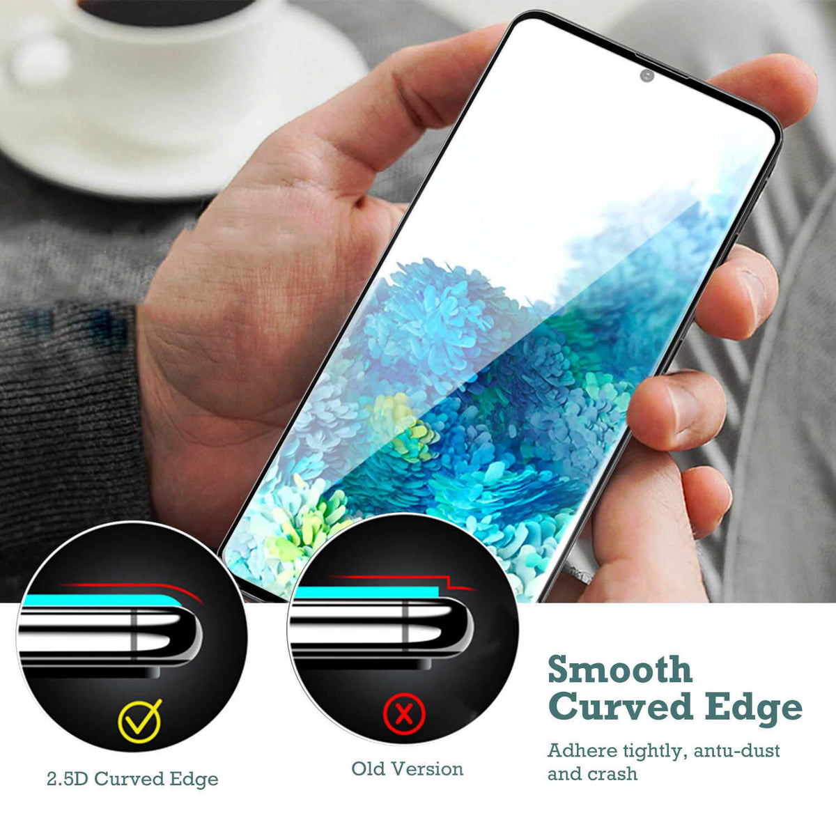 Tough On Samsung Galaxy S20 FE 5G Tempered Glass Screen Protector Black