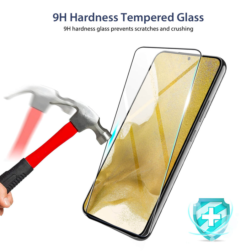 Tough On Samsung Galaxy S22 Plus 5G Tempered Glass Screen Protector Black
