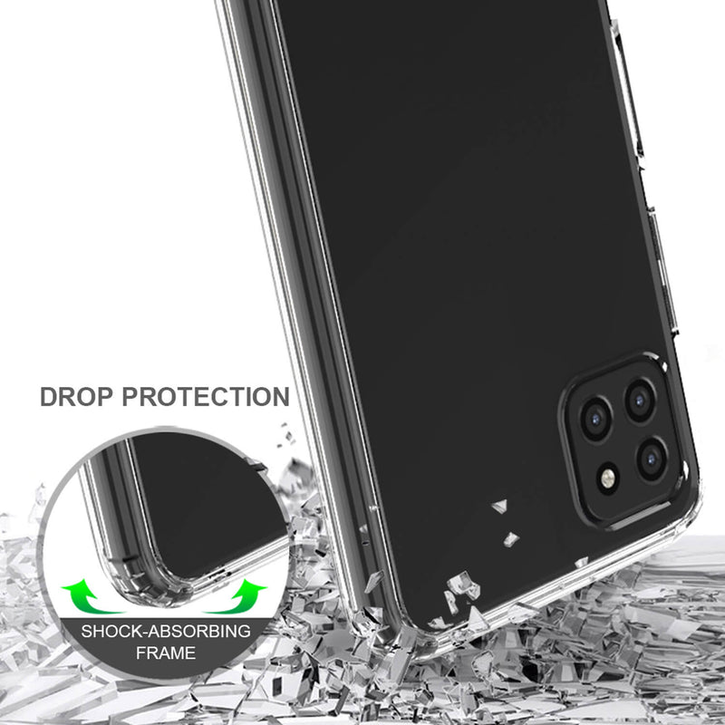 Tough On Samsung Galaxy A22 5G Case Slim Hybrid Clear