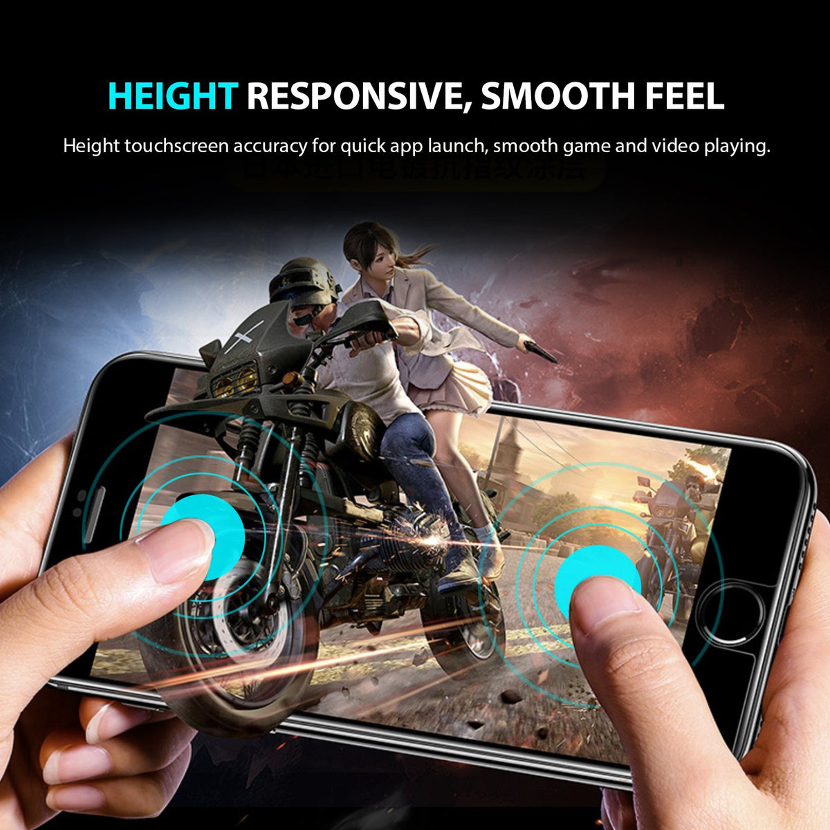iPhone 8 Plus & iPhone 7 Plus Tempered Glass Screen Protector Tough on Double Strong