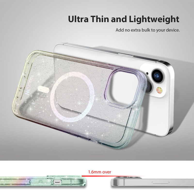 Tough On iPhone 14 Case Glitter Iridescent with Magsafe