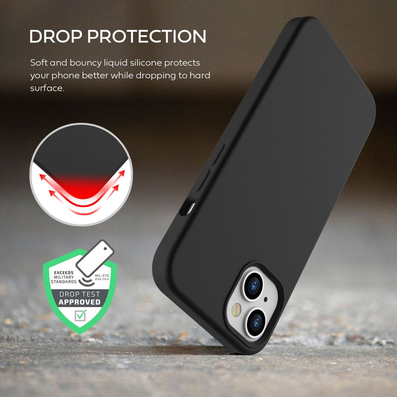 Tough On iPhone 14 Strong Liquid Silicon Case Black