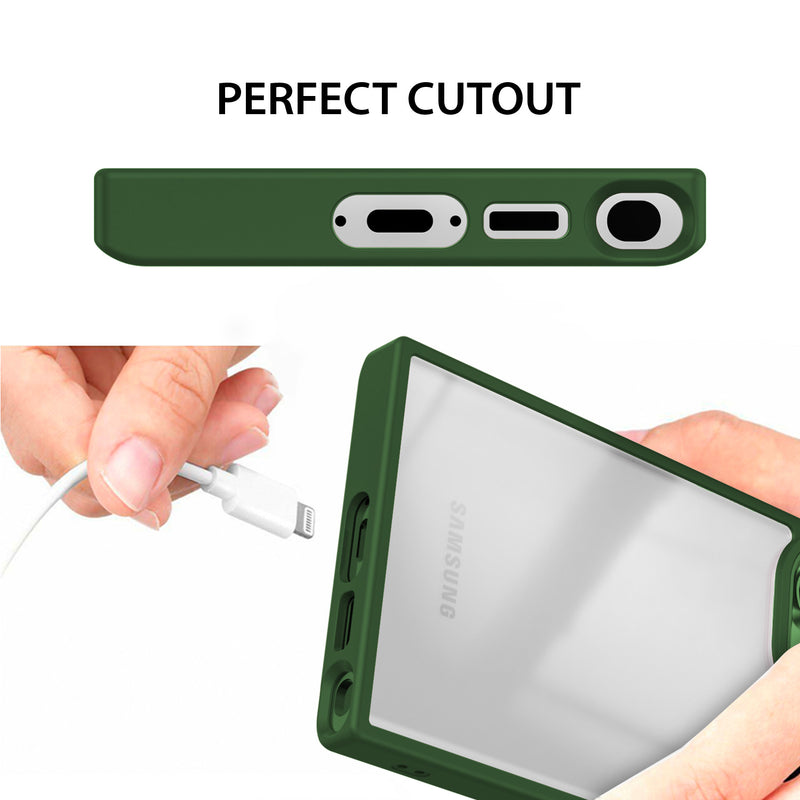 Tough On Samsung Galaxy S23 Ultra Clear Case Protector Green