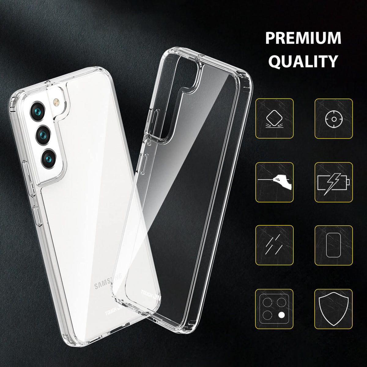 Tough On Samsung Galaxy S21 FE 5G Case Clear Shockproof Protector