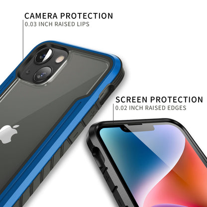 Tough On iPhone 14 Case Iron Shield Blue