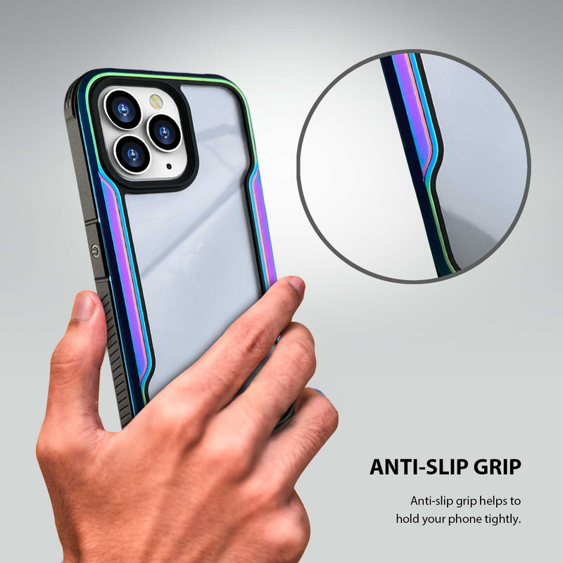 Tough On iPhone 14 Pro Max Case Iron Shield Iridescent