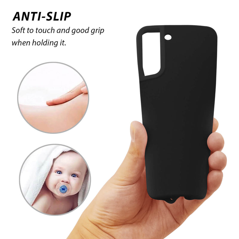 Tough On Samsung Galaxy S22 5G Case Soft Silicone Protector Black