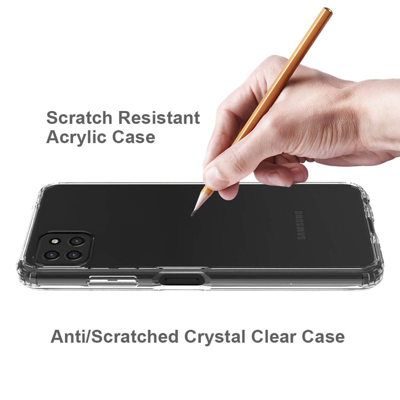 Tough On Samsung Galaxy A22 5G Case Slim Hybrid Clear