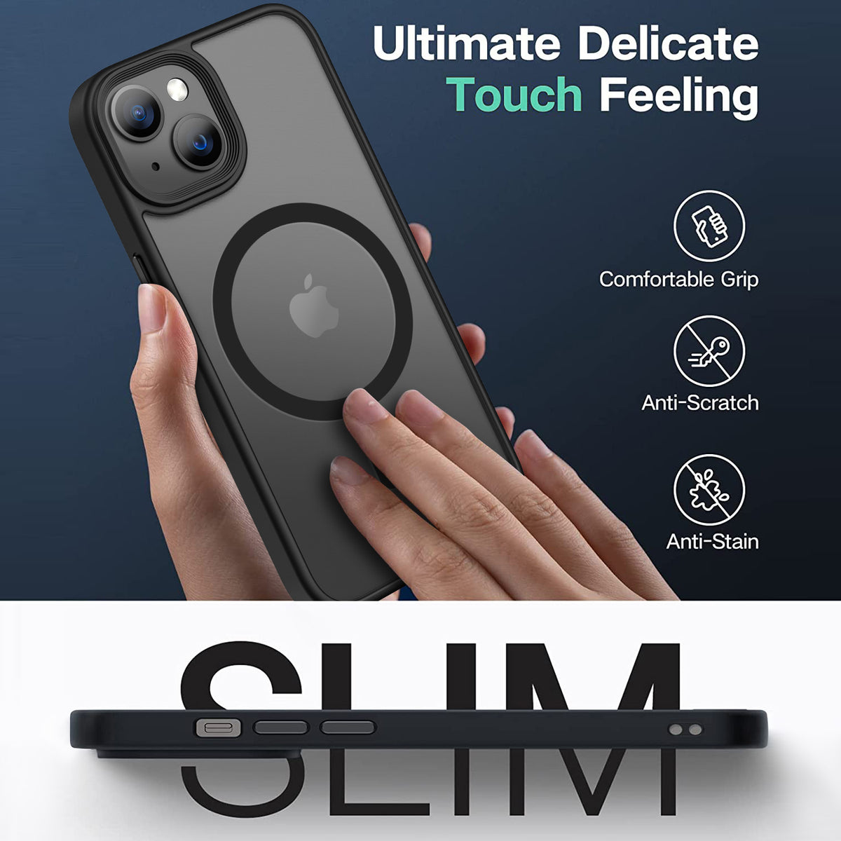 Tough On iPhone 14 Matte Case With Magsafe Black
