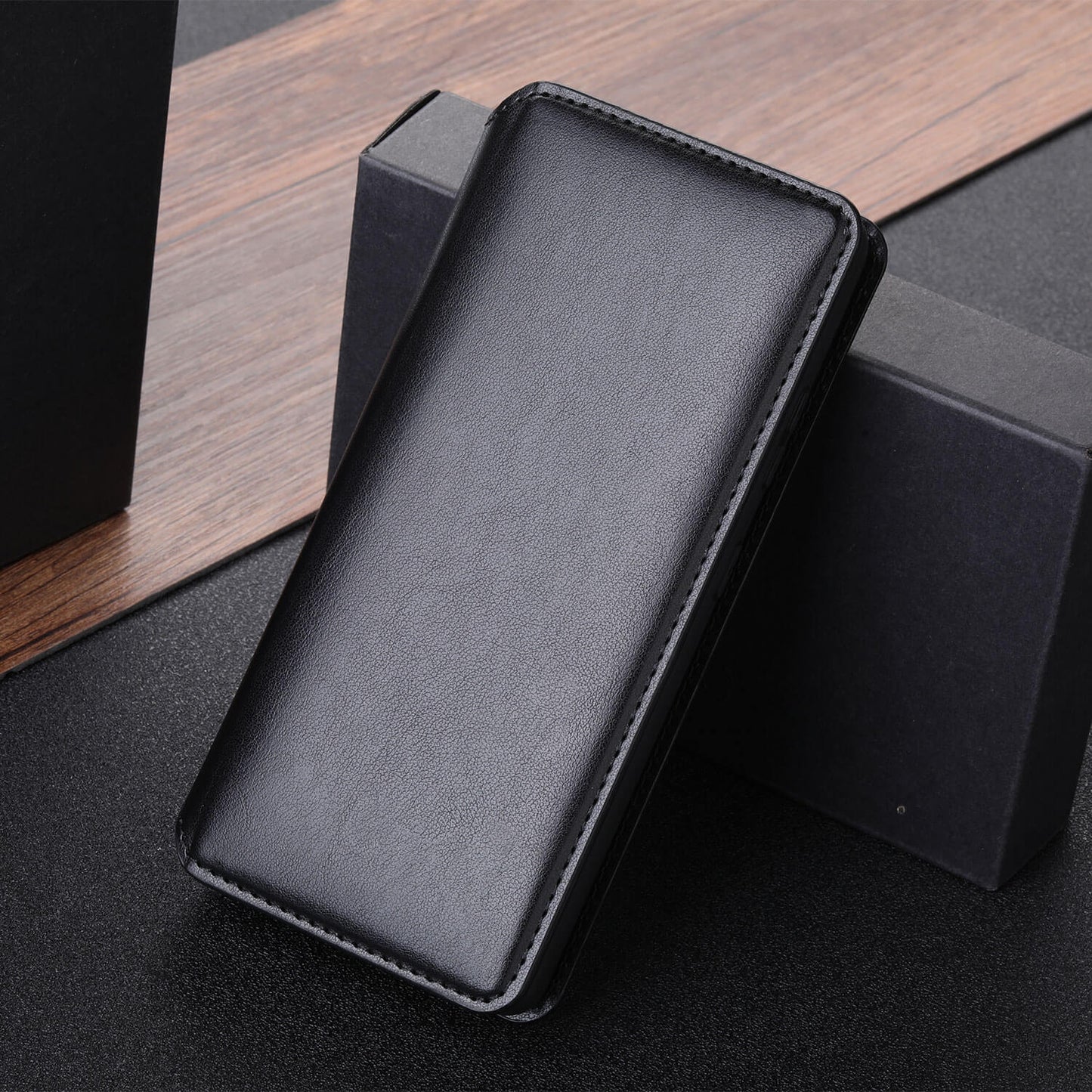 Tough On Samsung Galaxy S22 Ultra 5G Case Fine Leather Black