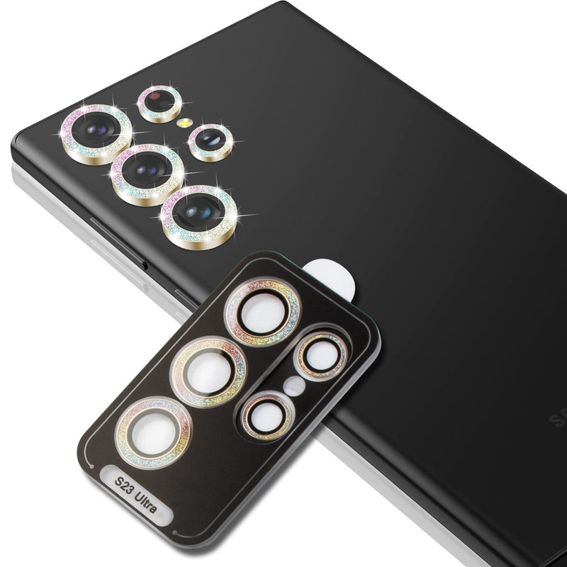 Tough On Samsung Galaxy S23 Ultra Rear Camera Lens Protector Iridescent Diamond