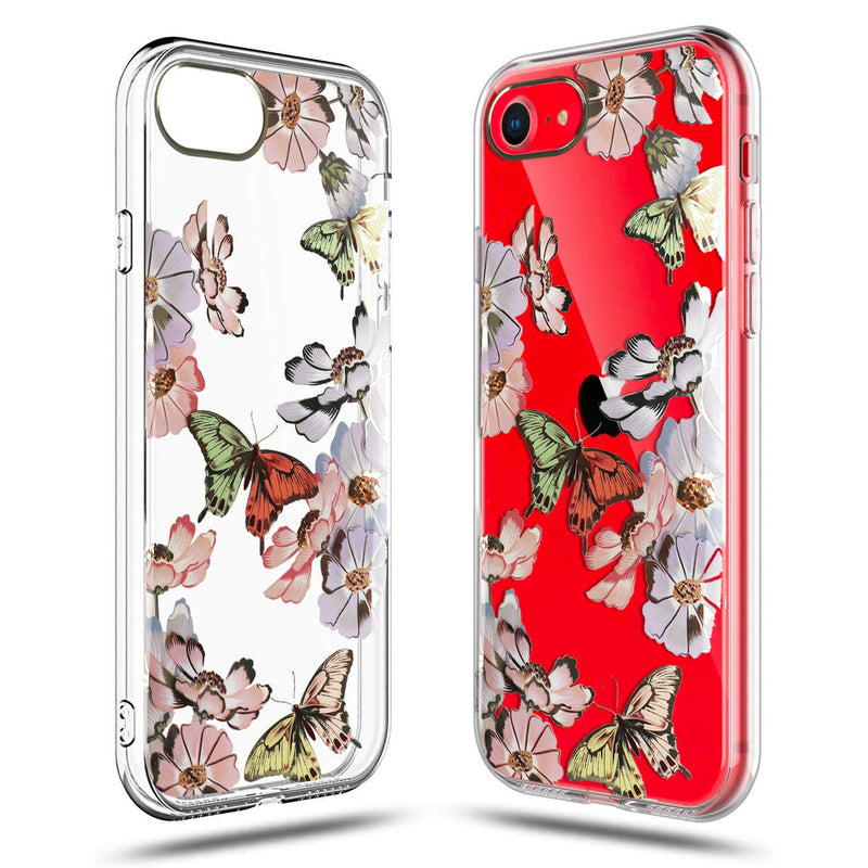 Tough On iPhone SE 2022/2020/8/7/6 Protector Nature Butterfly Case