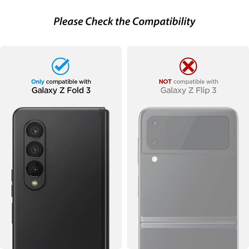 Tough On Samsung Galaxy Z Fold 3 Camera Protector Tempered Glass Black - Toughonstore
