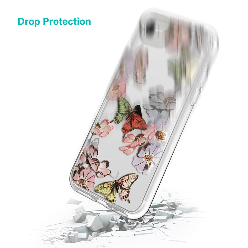 Tough On iPhone SE 2022/2020/8/7/6 Protector Nature Butterfly Case