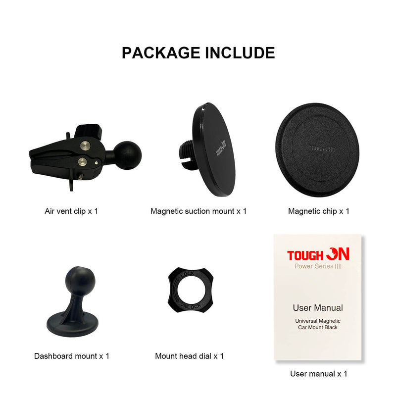 Tough On Power Universal Magnetic Car Mount 2 in 1 - Toughonstore
