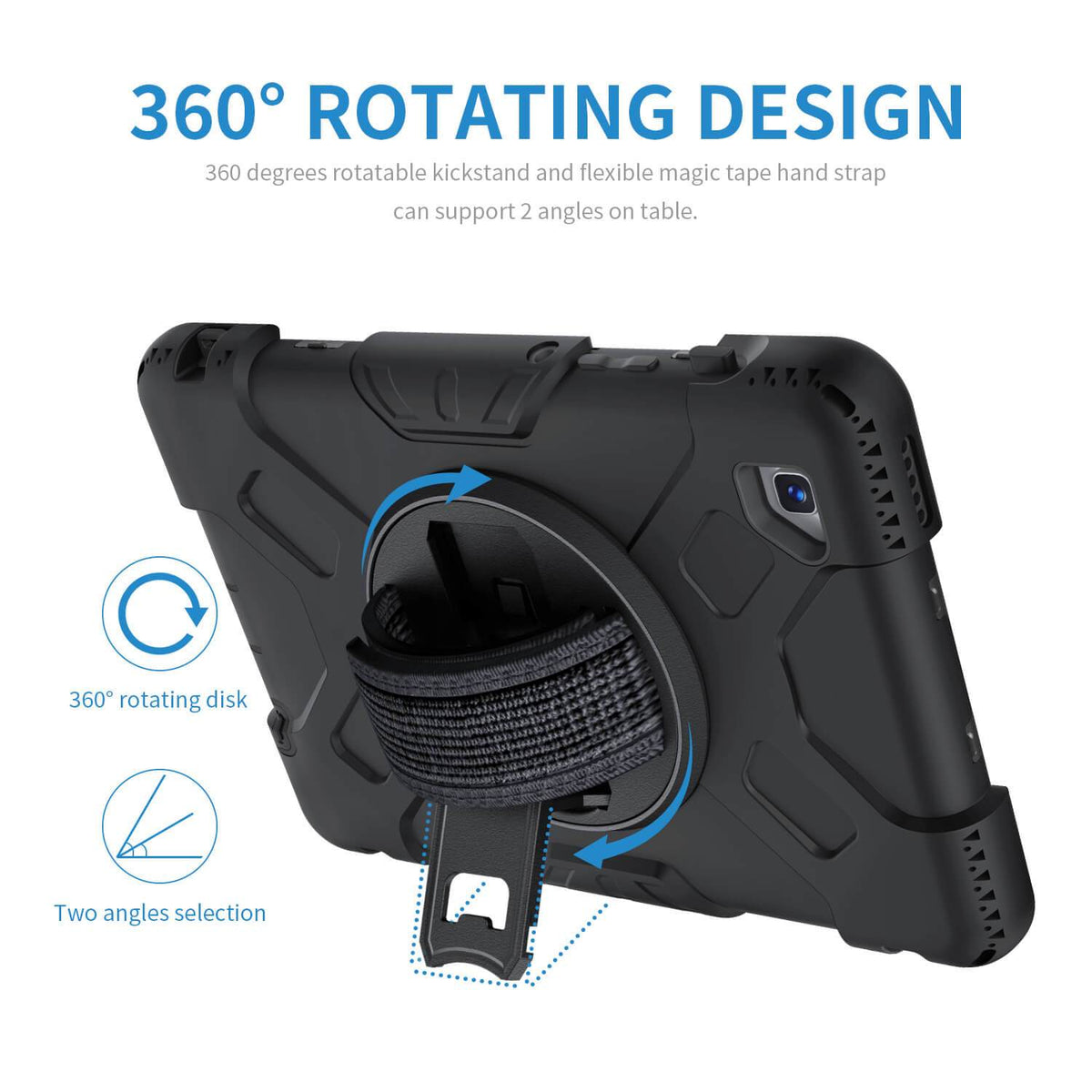 Tough On Samsung Galaxy Tab A7 Lite Case Rugged Protection Black - Toughonstore