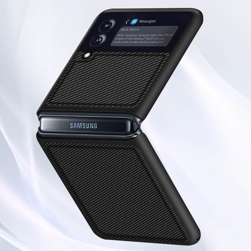 Tough On Samsung Galaxy Z Flip 3 Case Aramid Fibre Black