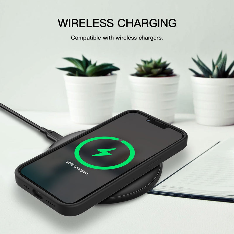Tough On iPhone 14 Strong Liquid Silicon Case Black