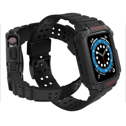 Tough On Apple Watch Band with Case Series 4 / 5 / 6 / SE 40mm Rugged Protection Black/Black