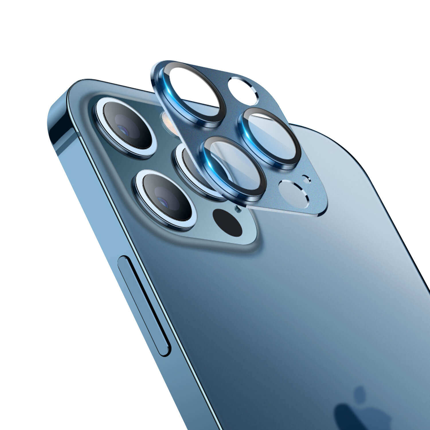 AMC iPhone 12 Pro Max Camera Protector Metal Blue