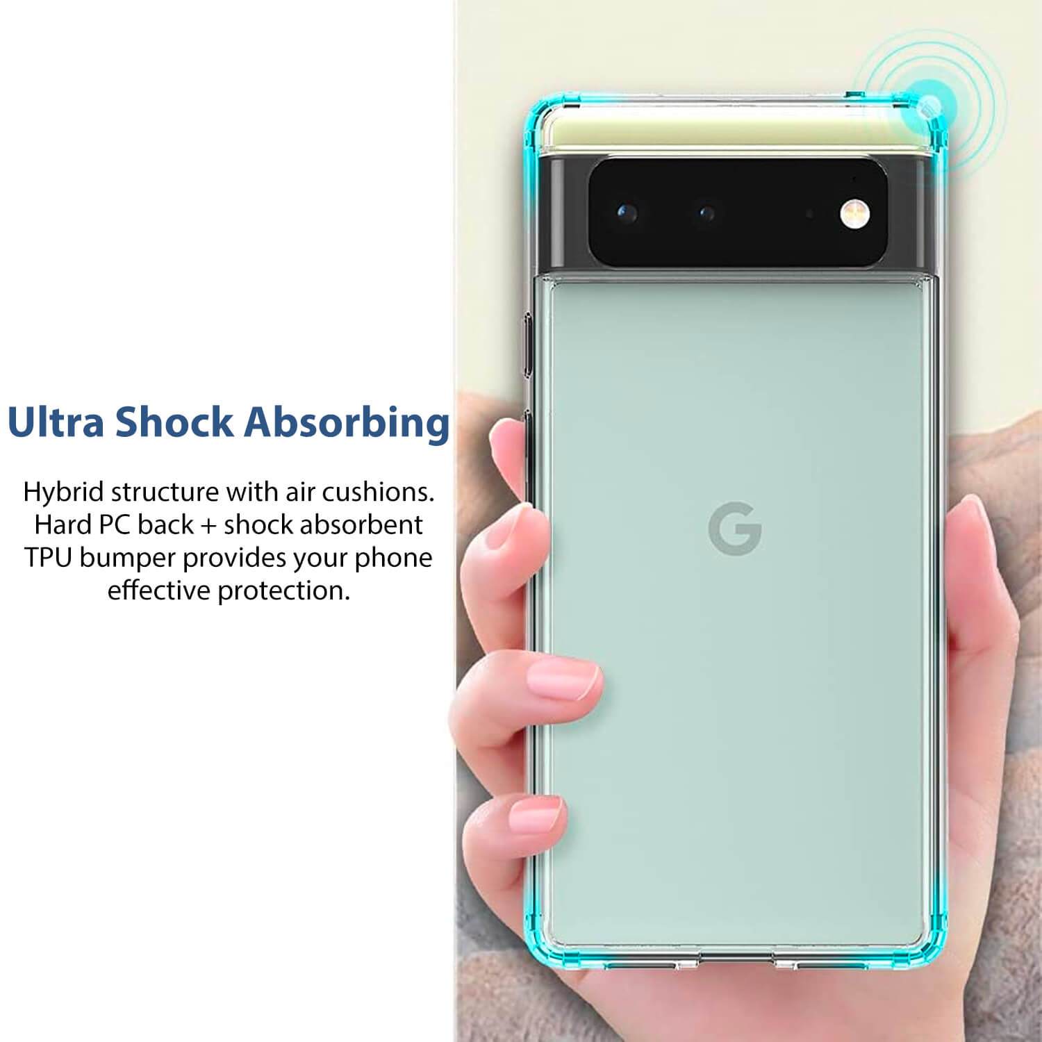 Tough On Google Pixel 6 Pro Case Slim Hybrid Clear - Toughonstore