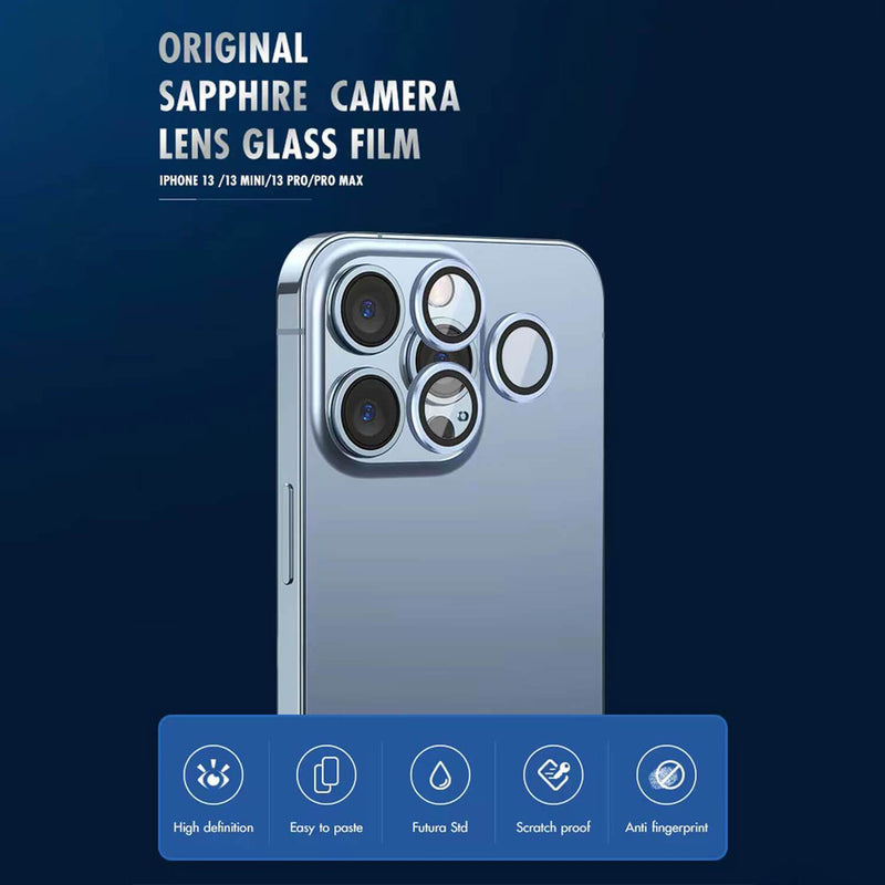 Tough On iPhone 13 Pro Camera Lens Protector Blue - Toughonstore