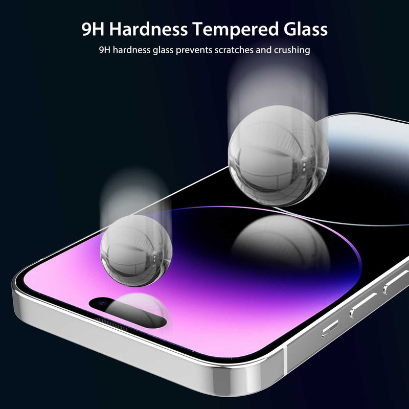 Tough On iPhone 14 Pro Tempered Glass Screen Protector Anti-Microbial