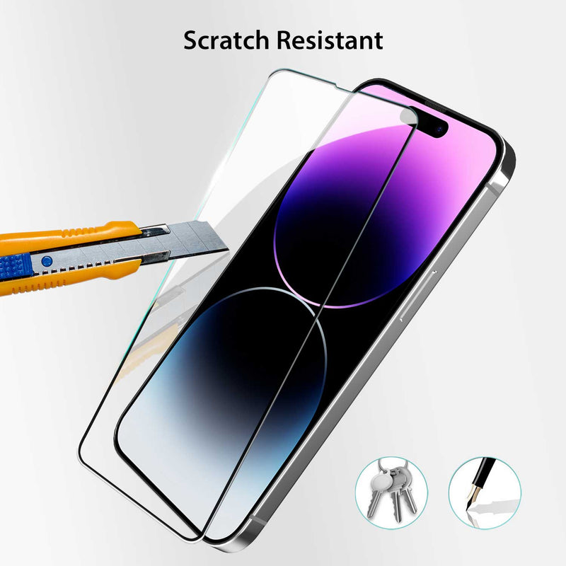 Tough On iPhone 14 Pro Tempered Glass Screen Protector Anti-Microbial