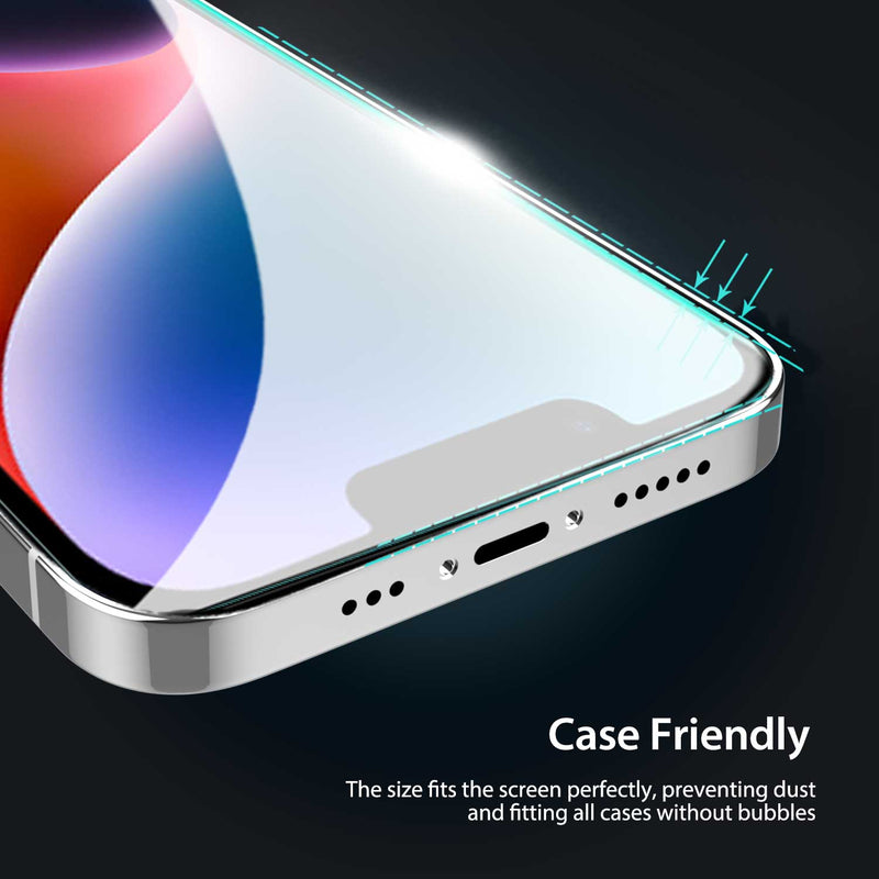 Tough On iPhone 14 Tempered Glass Screen Protector Anti-Microbial