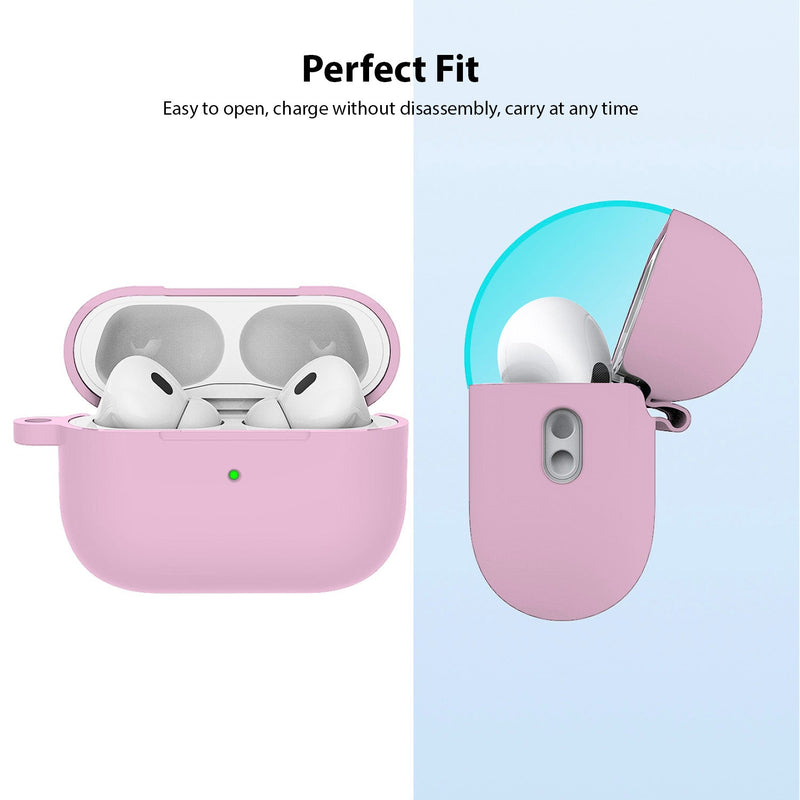 Tough On Apple Airpods Pro 2 Triple-Layer Protective Silicone Case Light Purple