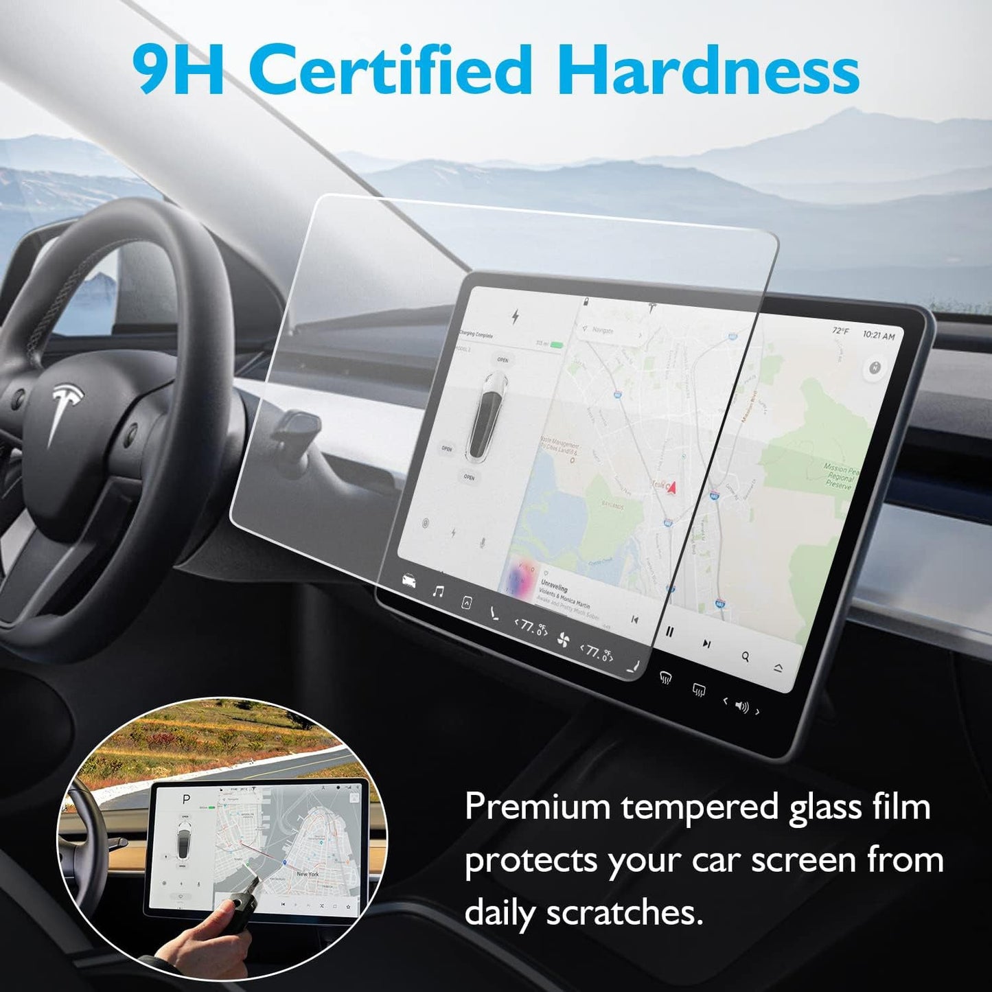 Tesla 15‘’ Tempered Glass Screen Protector with Installation Kit