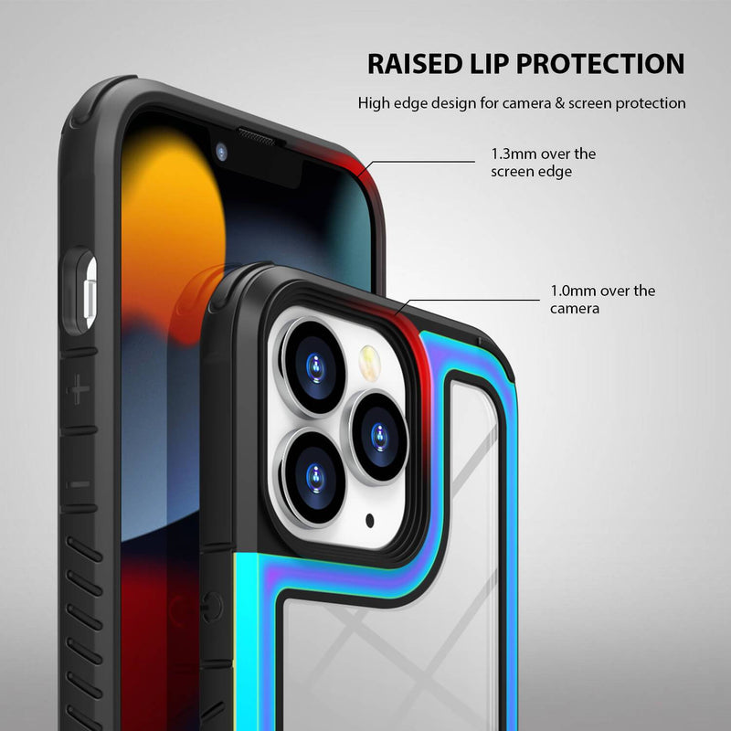 Tough On iPhone 13 Pro Case Iron Shield Iridescent