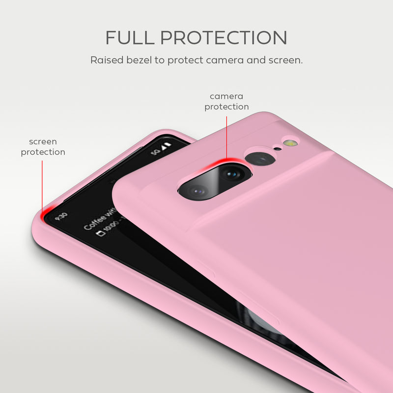 Tough On Google Pixel 7 Pro Liquid Silicone Case Pink