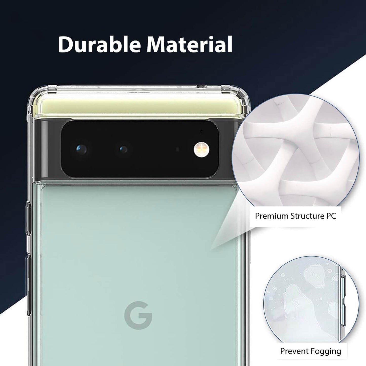 Tough On Google Pixel 6 Case Slim Hybrid Clear - Toughonstore
