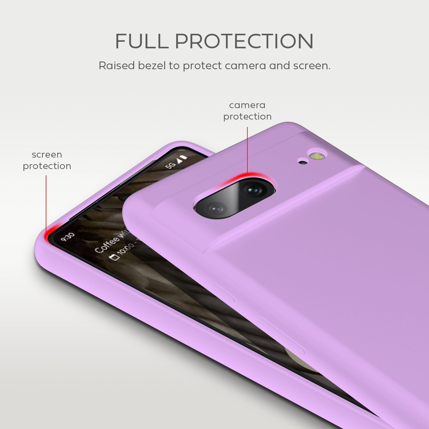 Tough On Google Pixel 7 Liquid Silicone Case Purple