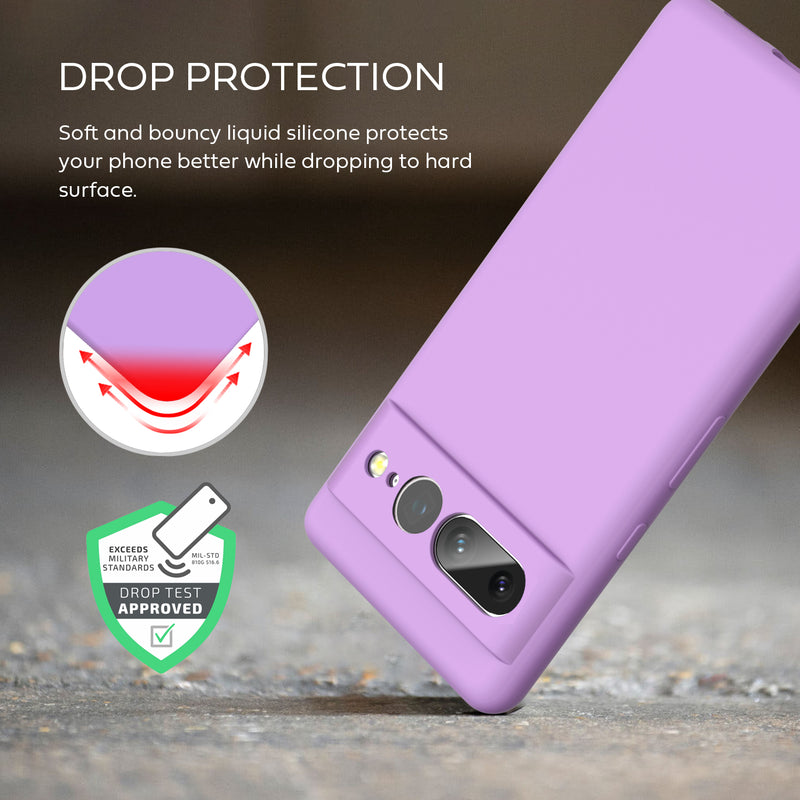 Tough On Google Pixel 7 Pro Liquid Silicone Case Purple
