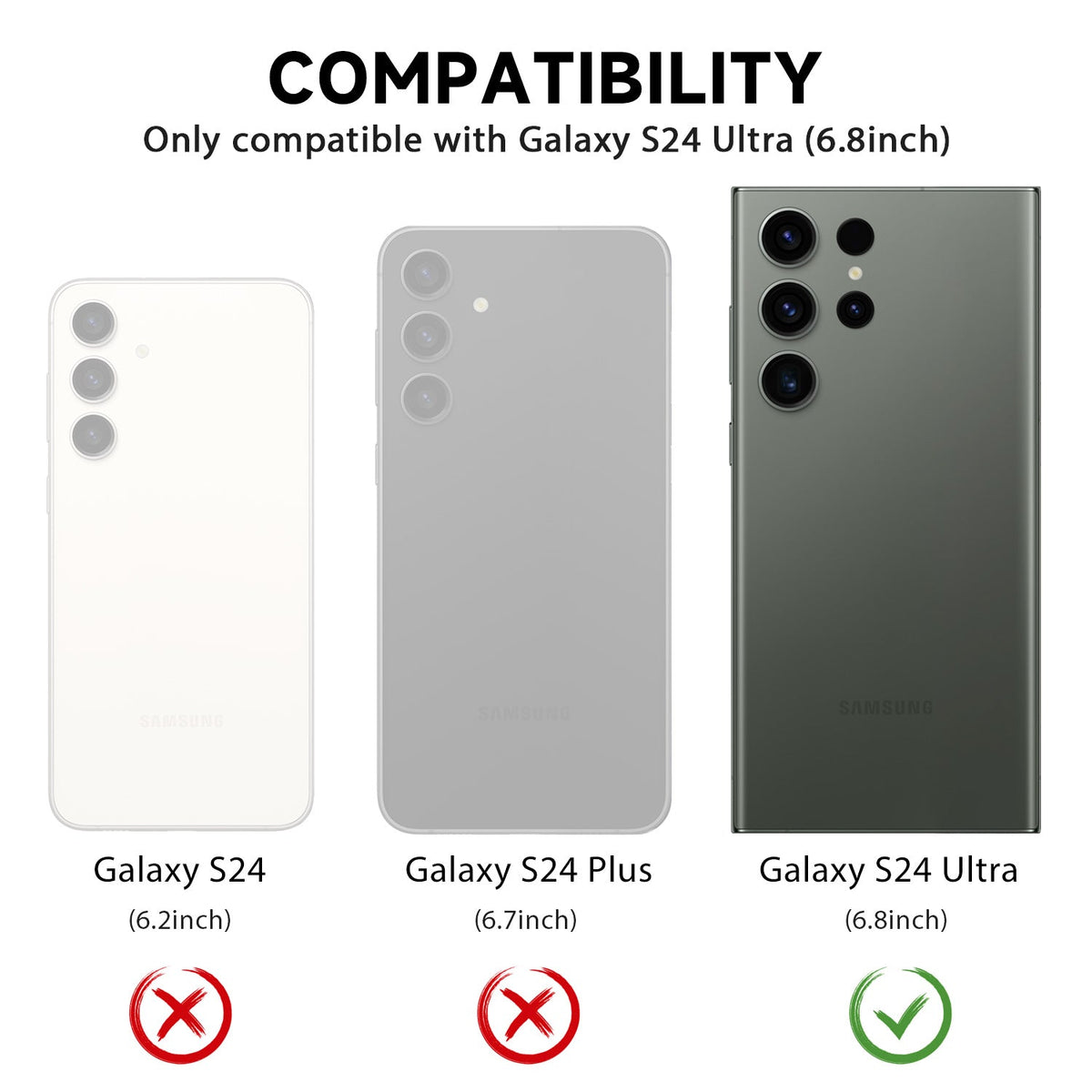 Tough On Samsung Galaxy S24 Ultra Tempered Glass Screen Protector