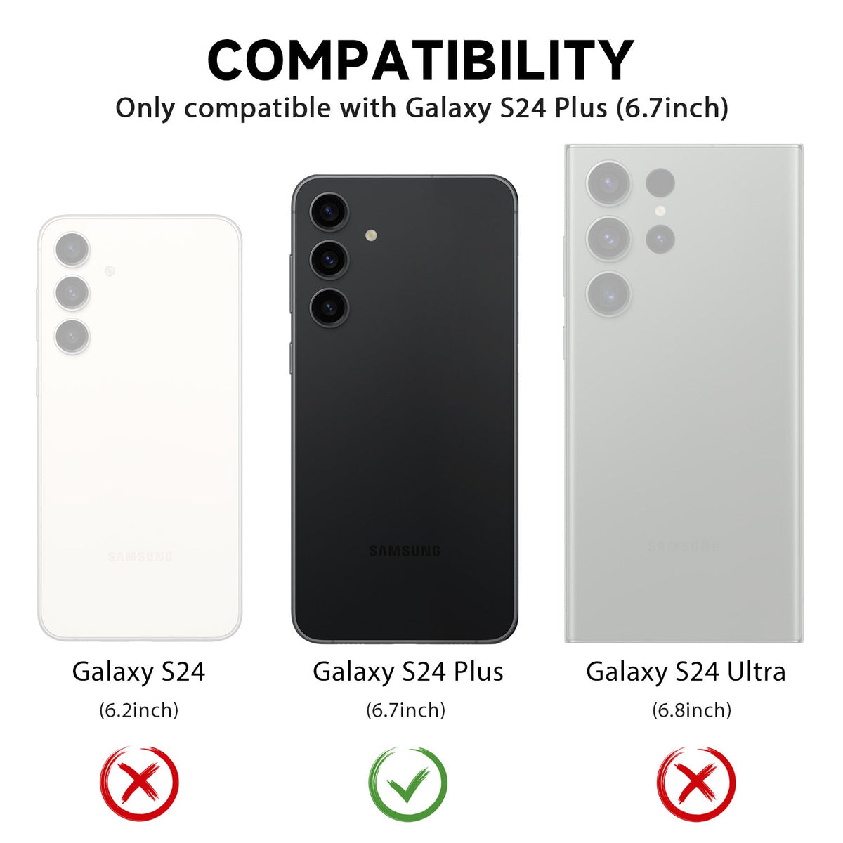 Tough On Samsung Galaxy S24 Plus Screen Tempered Glass Protector