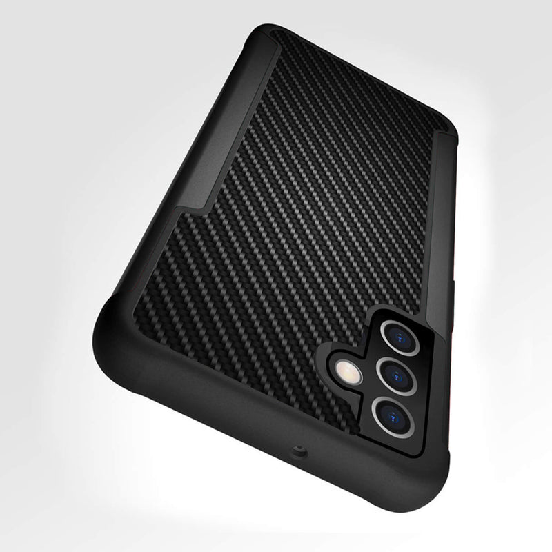 Tough On Samsung Galaxy S21 FE 5G Case Iron Shield Black Carbon